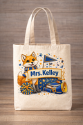 Custom Teacher Tote - Foxes
