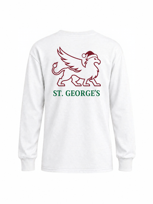 Candy Cane - SG/Santa Hat Youth Port & Co Long Sleeve Shirt
