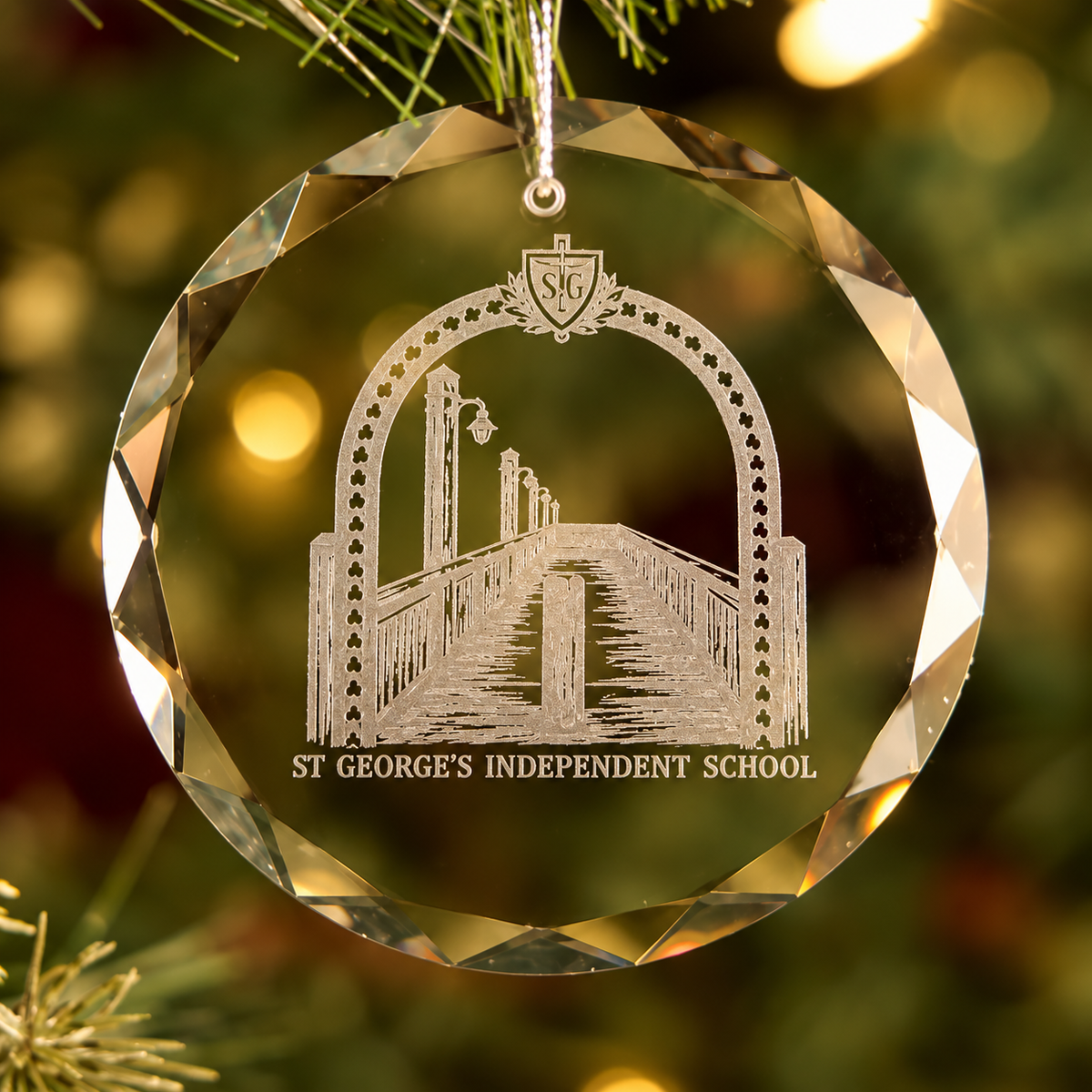 Boardwalk Sketched Glass Ornament