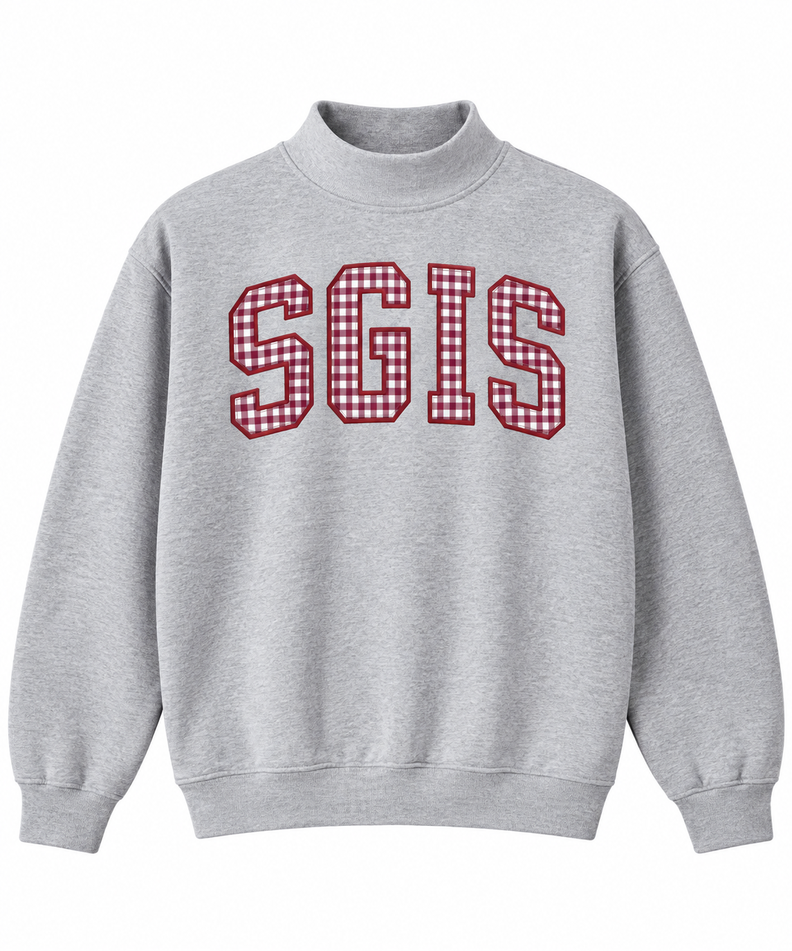 SGIS Gingham Varsity Mockneck