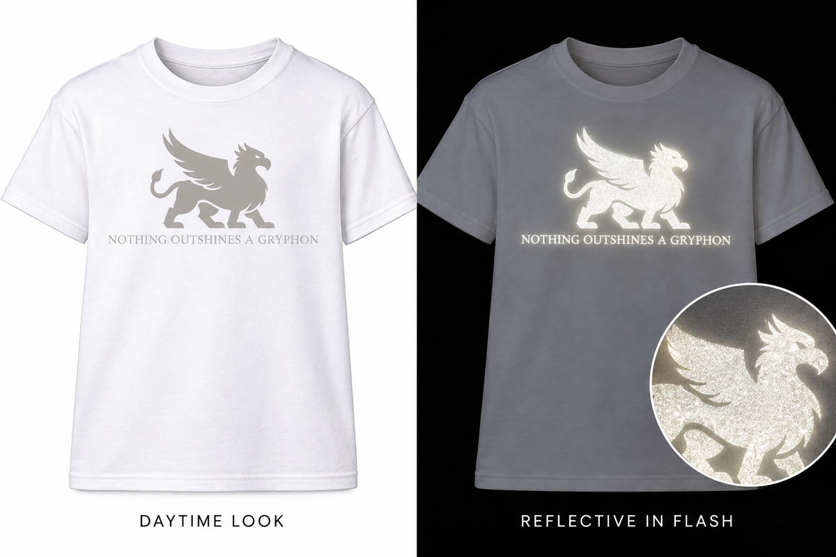 Gryphon Reflective Shirt - Gildan Heavy Cotton -  (Youth and Adult Sizes)