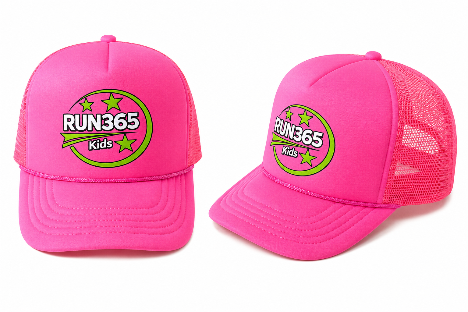 Adult Mega Cap - Pink/Lime Kids Run365