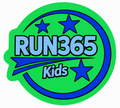 Water Resistant Sticker Lime/Blue Kids Run365