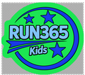 Water Resistant Sticker Lime/Blue Kids Run365